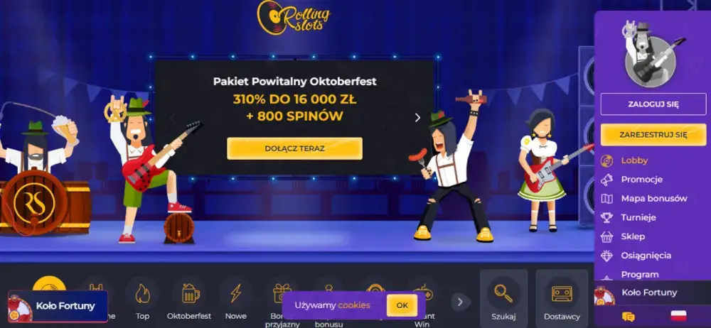 Rolling Slots – katalog gier i obsługa płatności